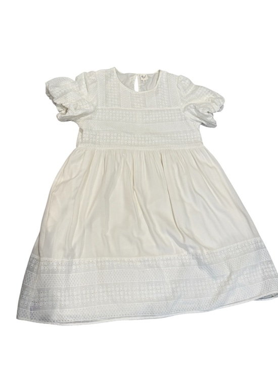 White Puff Sleeve Midi Dress - Picture 2 of 12